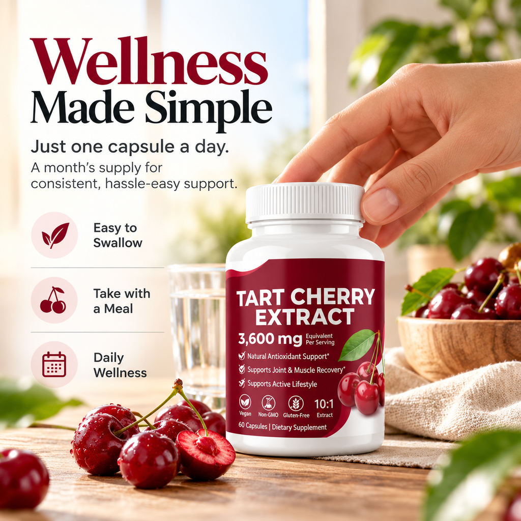 (2 PACK)  Tart Cherry Extract Joint & Sleep Herbal Supplement anmk