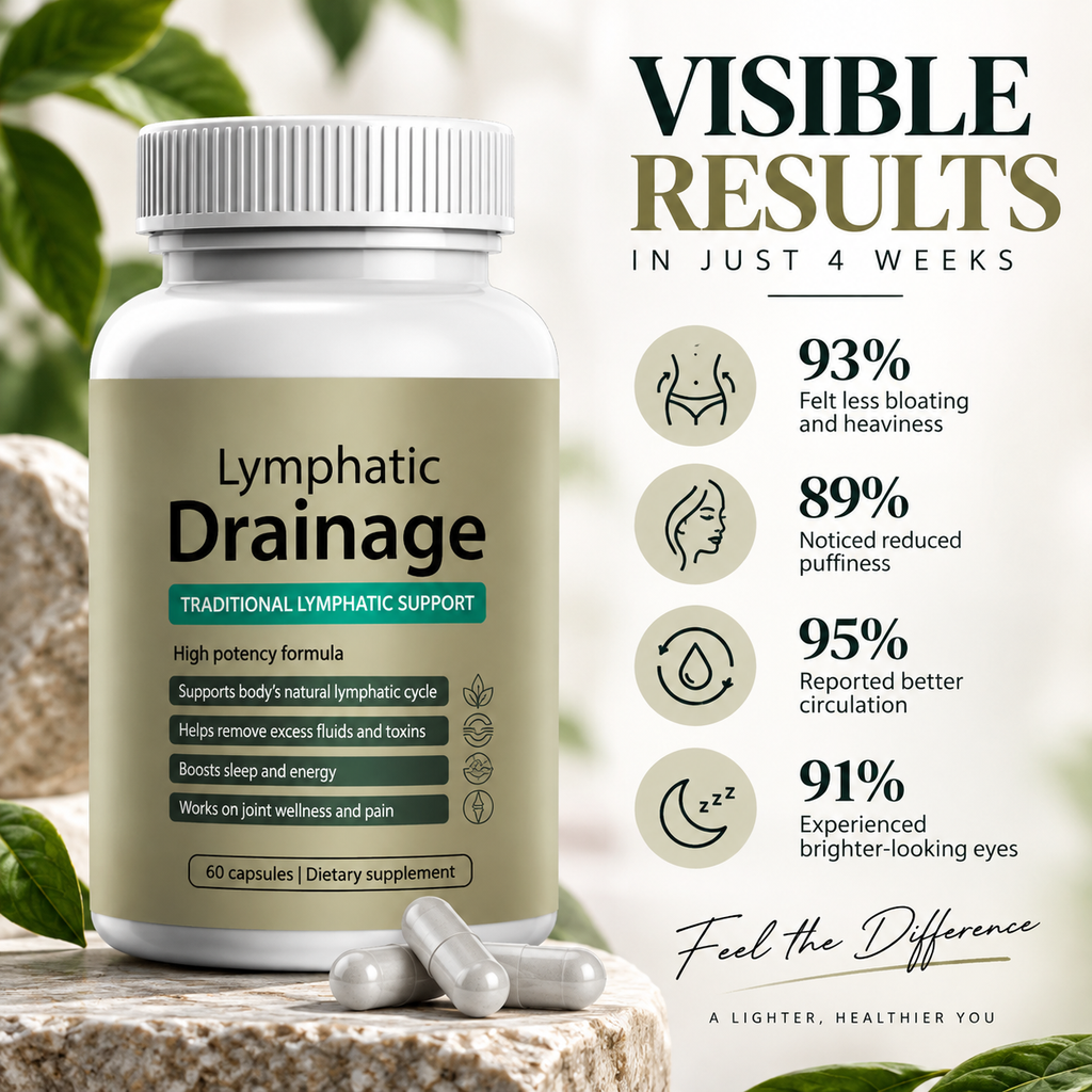 (BUY 1 GET 3)Lymphatic Drainage Capsules, Lymphatic Drainage, 60 Capsules 3 PACK zuxi