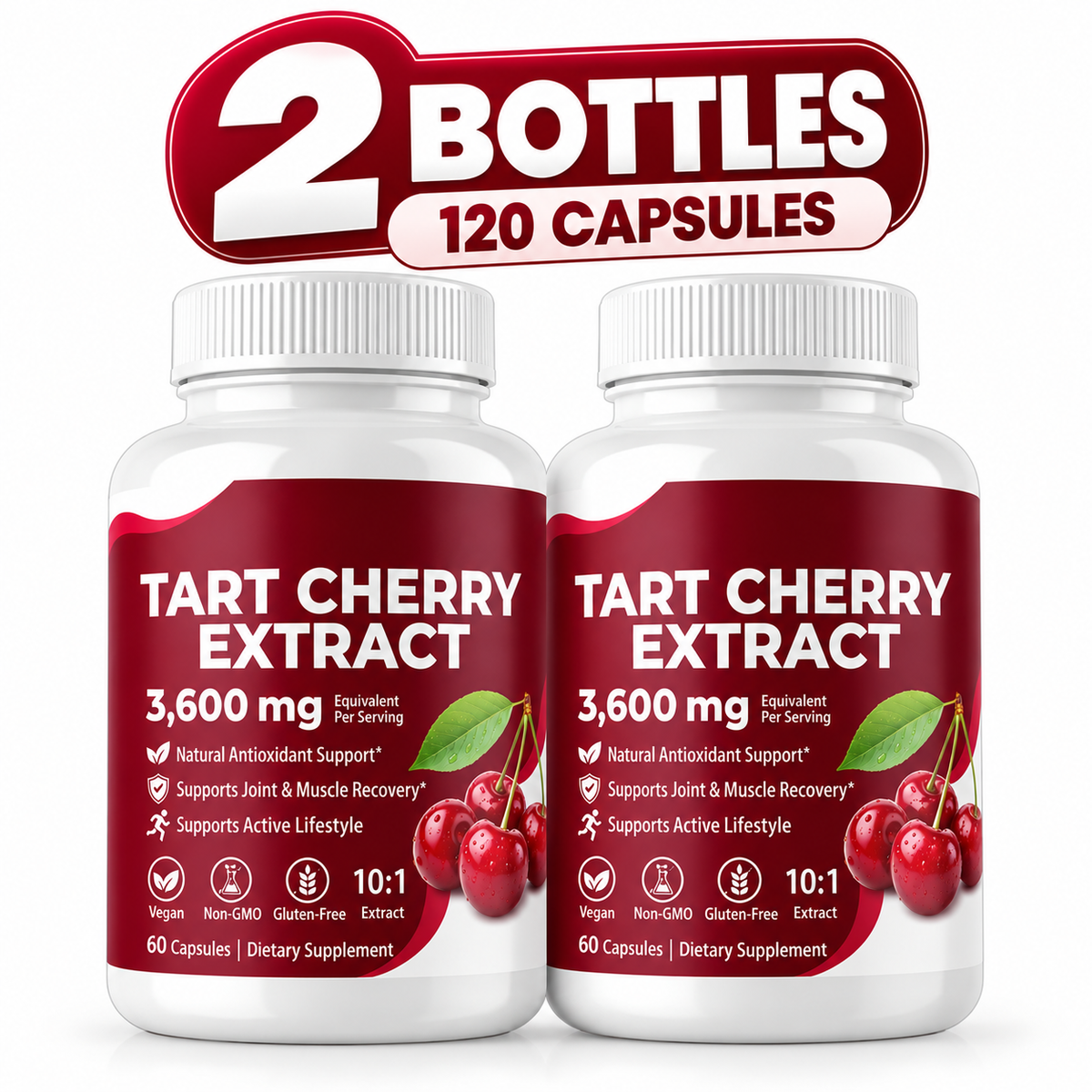 (2 PACK)  Tart Cherry Extract Joint & Sleep Herbal Supplement anmk