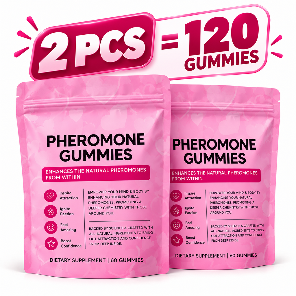 (2 PACK) Pheromone 60 Gummies Natural Formulation L-Arginine/Slippery Elm/Vitamin E/Beet gepma