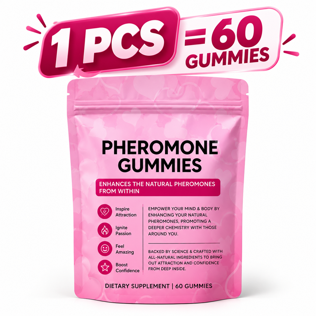 (2 PACK) Pheromone 60 Gummies Natural Formulation L-Arginine/Slippery Elm/Vitamin E/Beet gepma