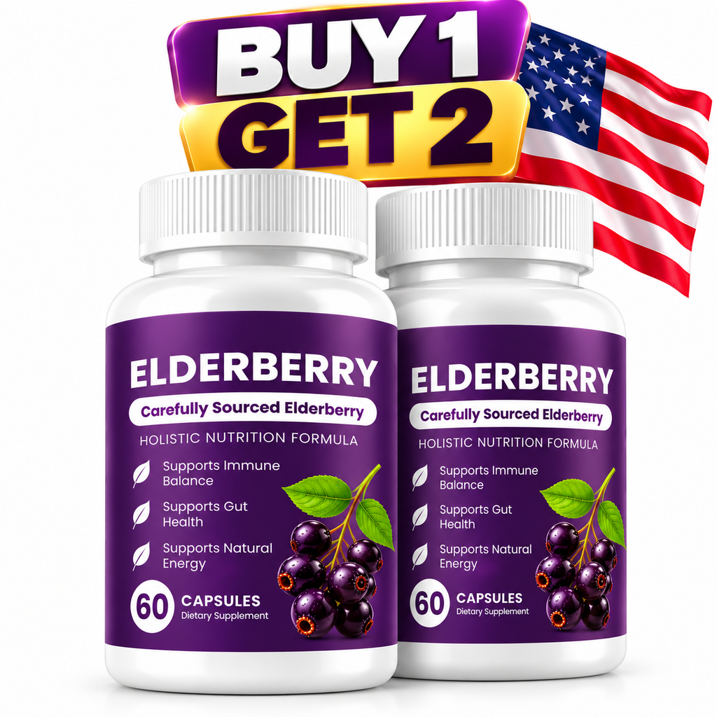 (BUY 1 GET 2) Elderberry Gut Support Complex - Organic Black Elderberry Soft Capsules case