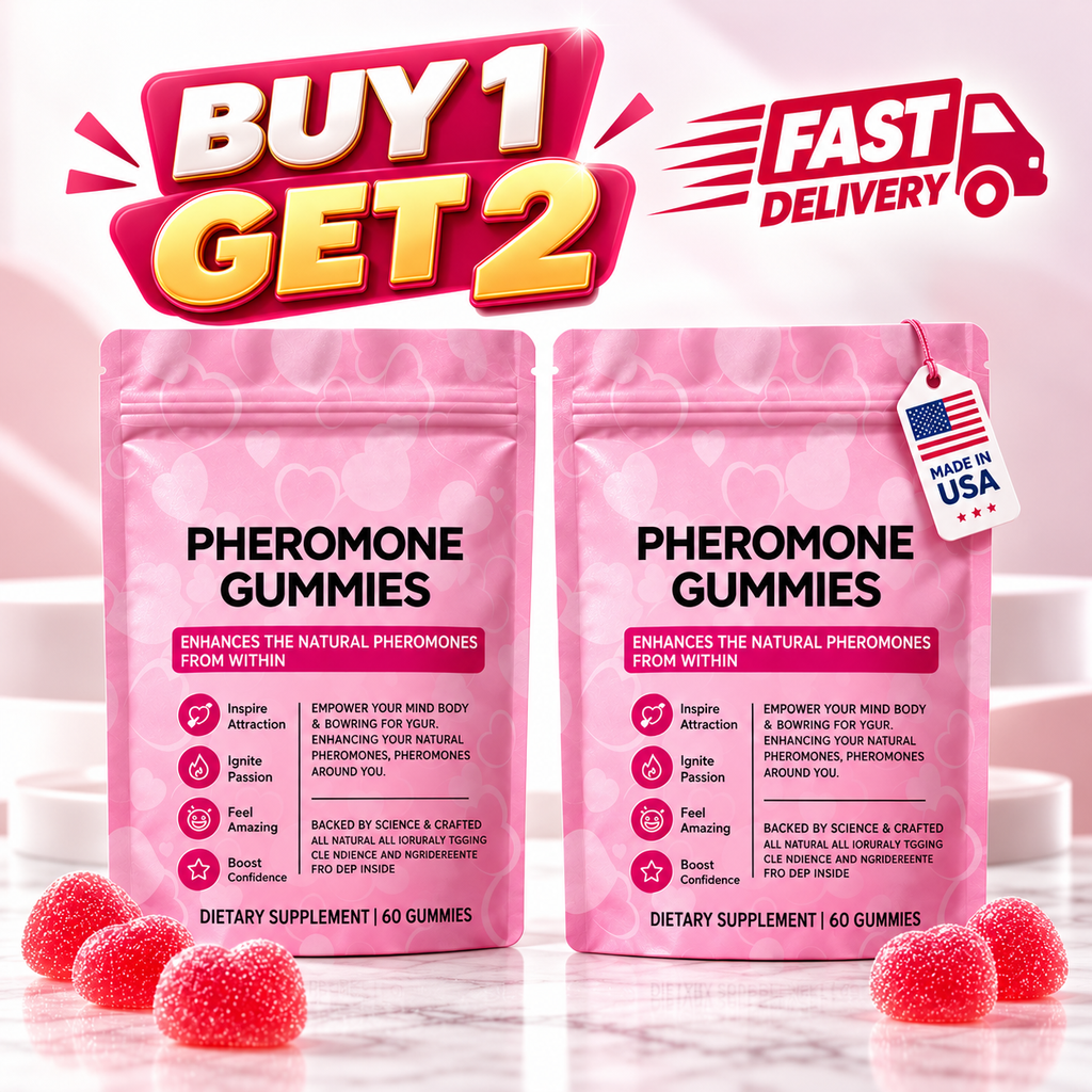 (2 PACK) Pheromone 60 Gummies Natural Formulation L-Arginine/Slippery Elm/Vitamin E/Beet gepma