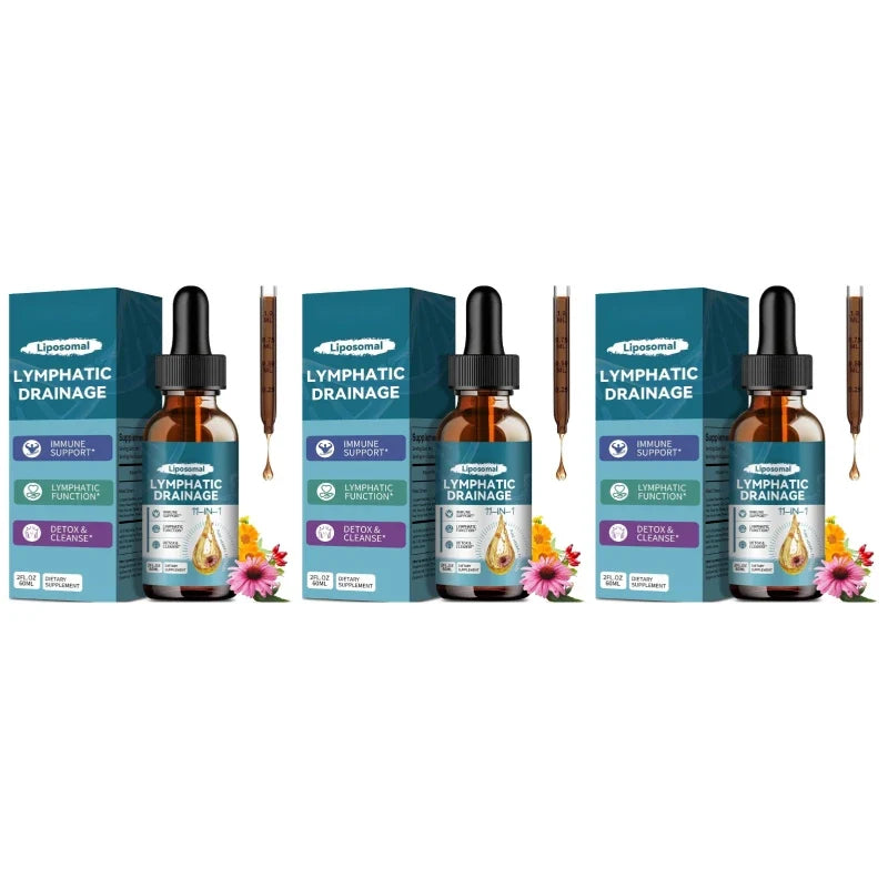 Lymphatic Drainage Drops–11-in-1 Organic Burdock, Echinacea & Elderberry Serenzza