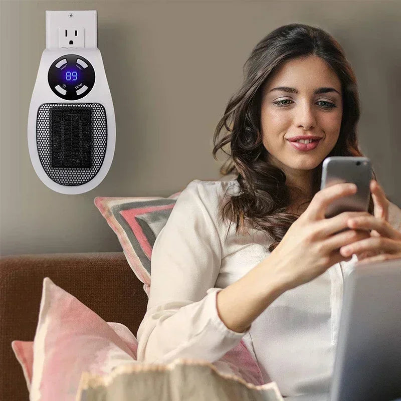 Portable Electric Heater – Wall-Mounted Warm Air Blower for Home