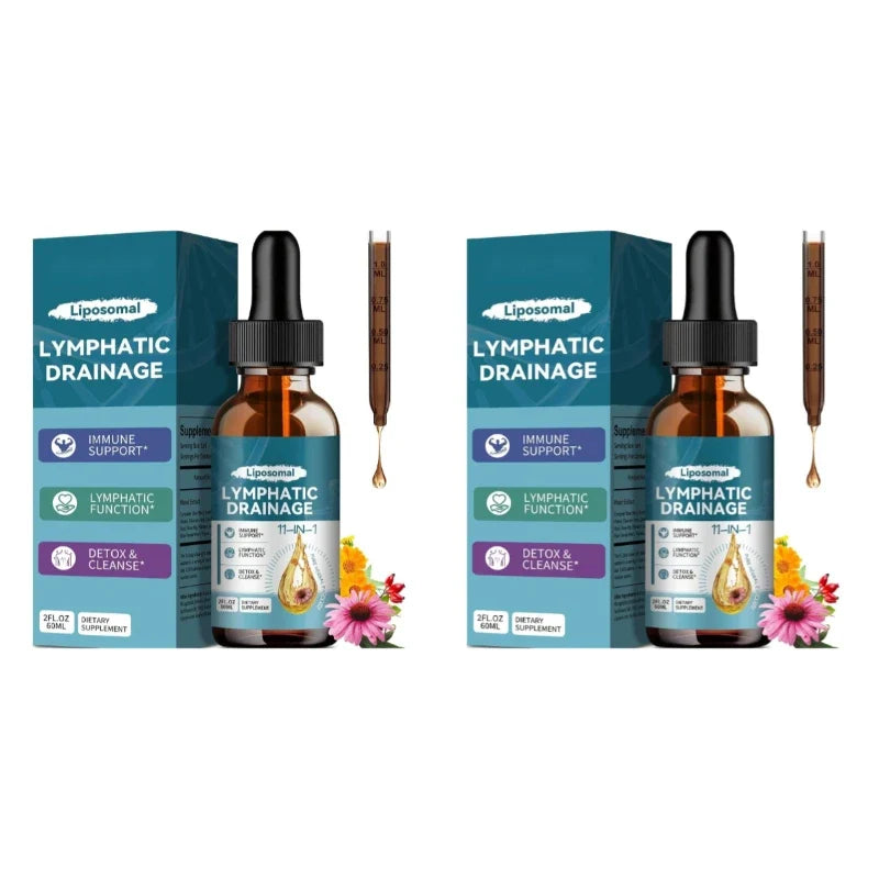 Lymphatic Drainage Drops–11-in-1 Organic Burdock, Echinacea & Elderberry Serenzza