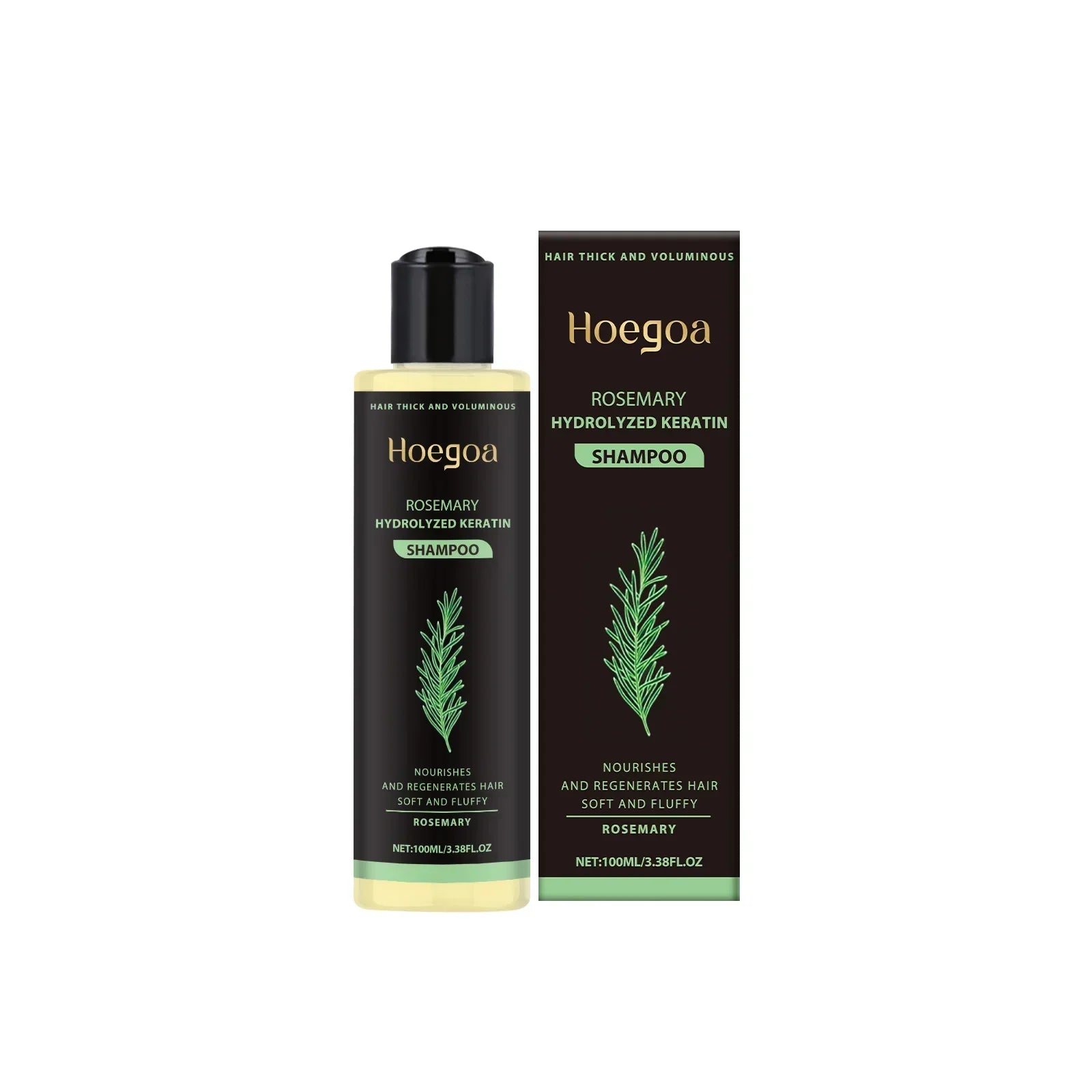 Hoegoa Rosemary Hair Shampoo Volumizing and Thickening Strengthening and Oil Control Nourishes and Repairs Hair Oil Adds Volume