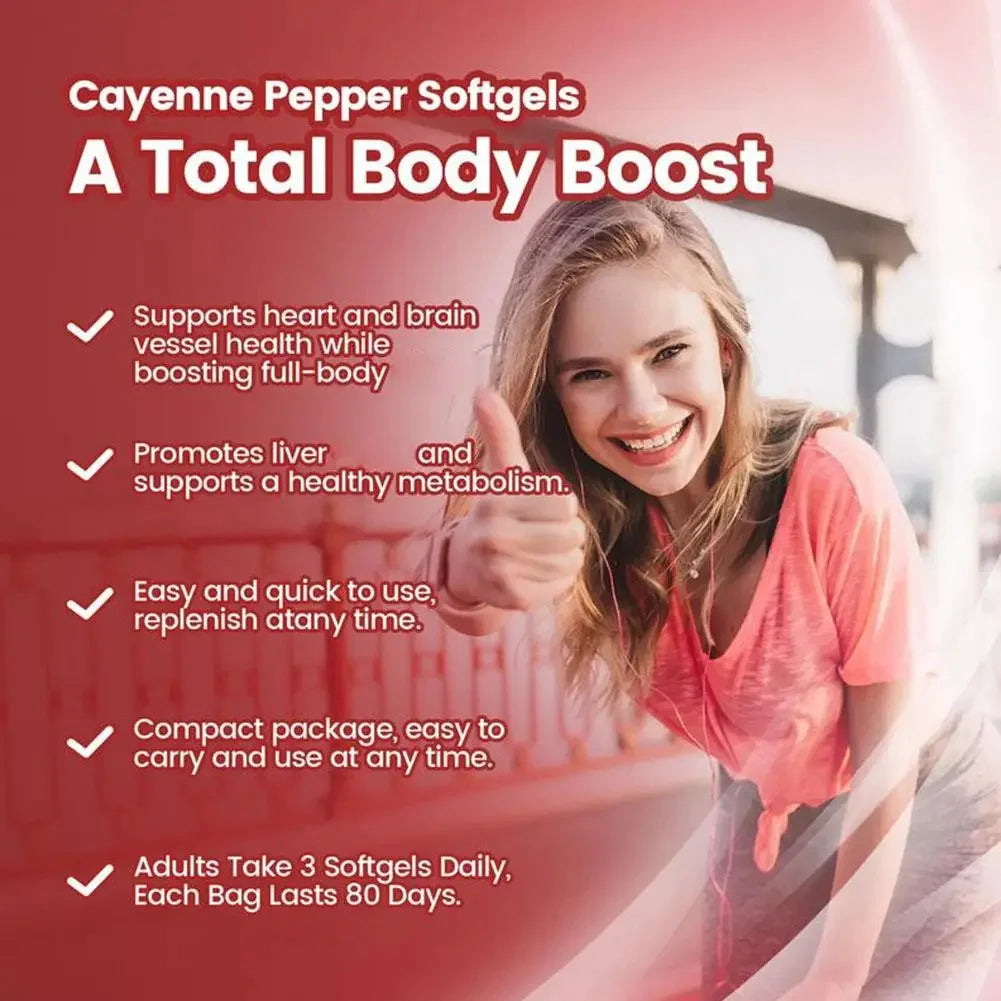 1-3pcs Cayenne Pepper 12-in-1 Advanced Botanical Softgel Supplements