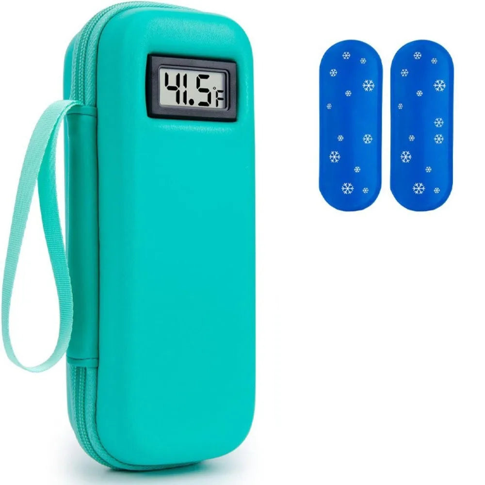 Insulin Cooler Travel Case with Temperature Display & Ice Packs for Travel Serenzza