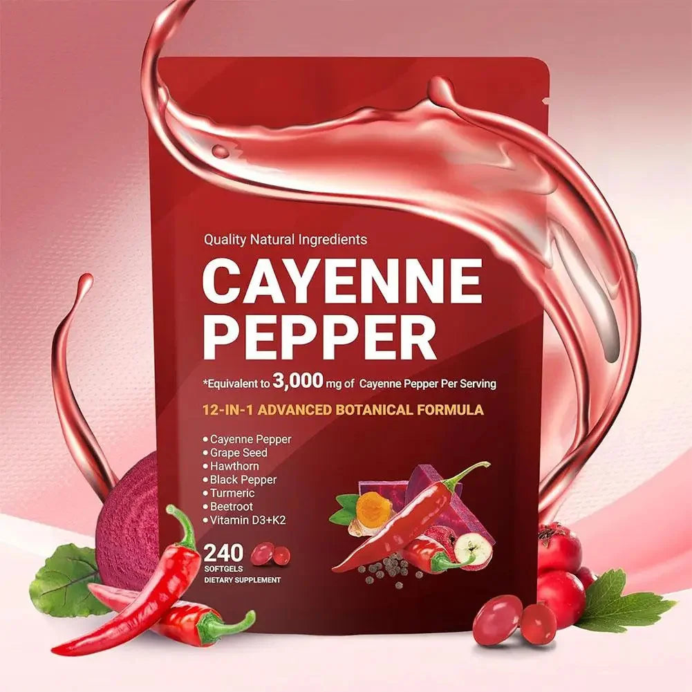 1-3pcs Cayenne Pepper 12-in-1 Advanced Botanical Softgel Supplements