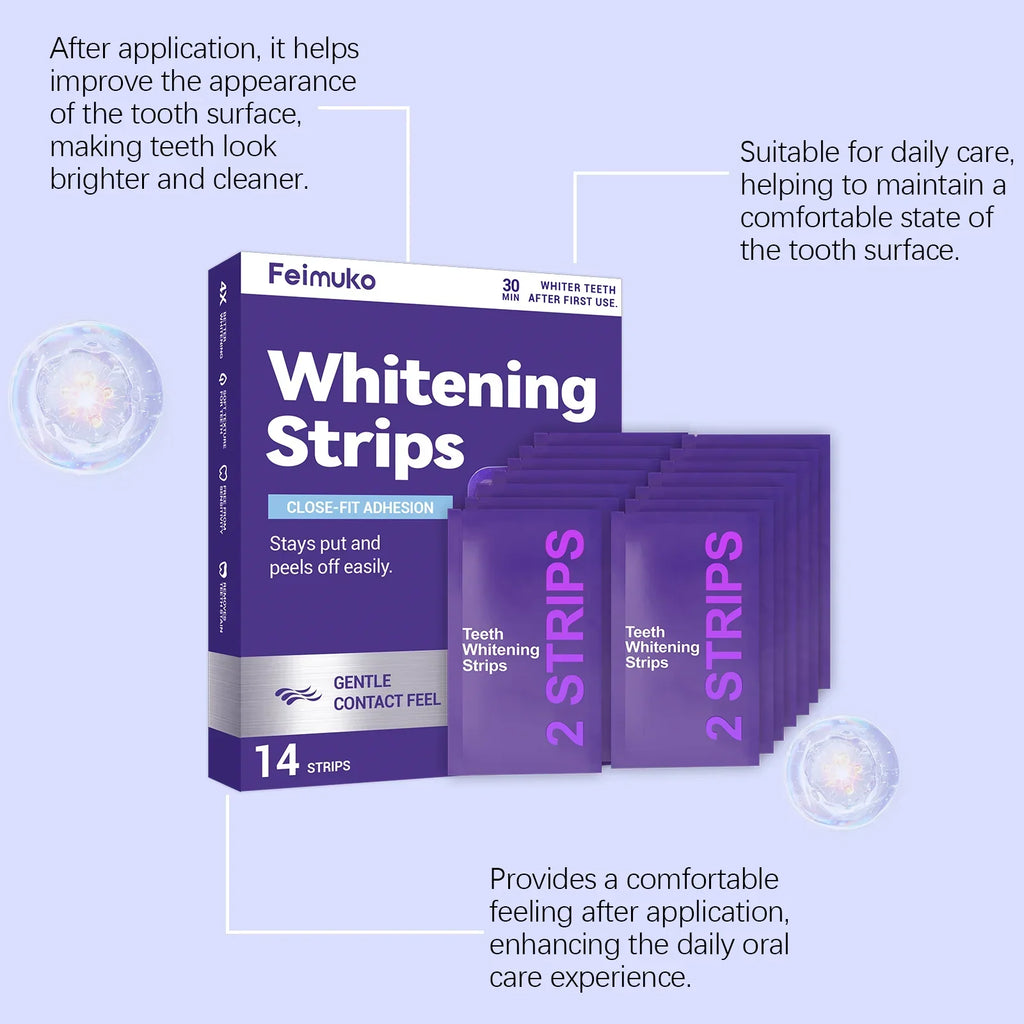 Purple Teeth Whitening Strips Oral Cleaning Removal Gel  Improve Dental Yellowing Oral Care, for Lasting Bright Smile