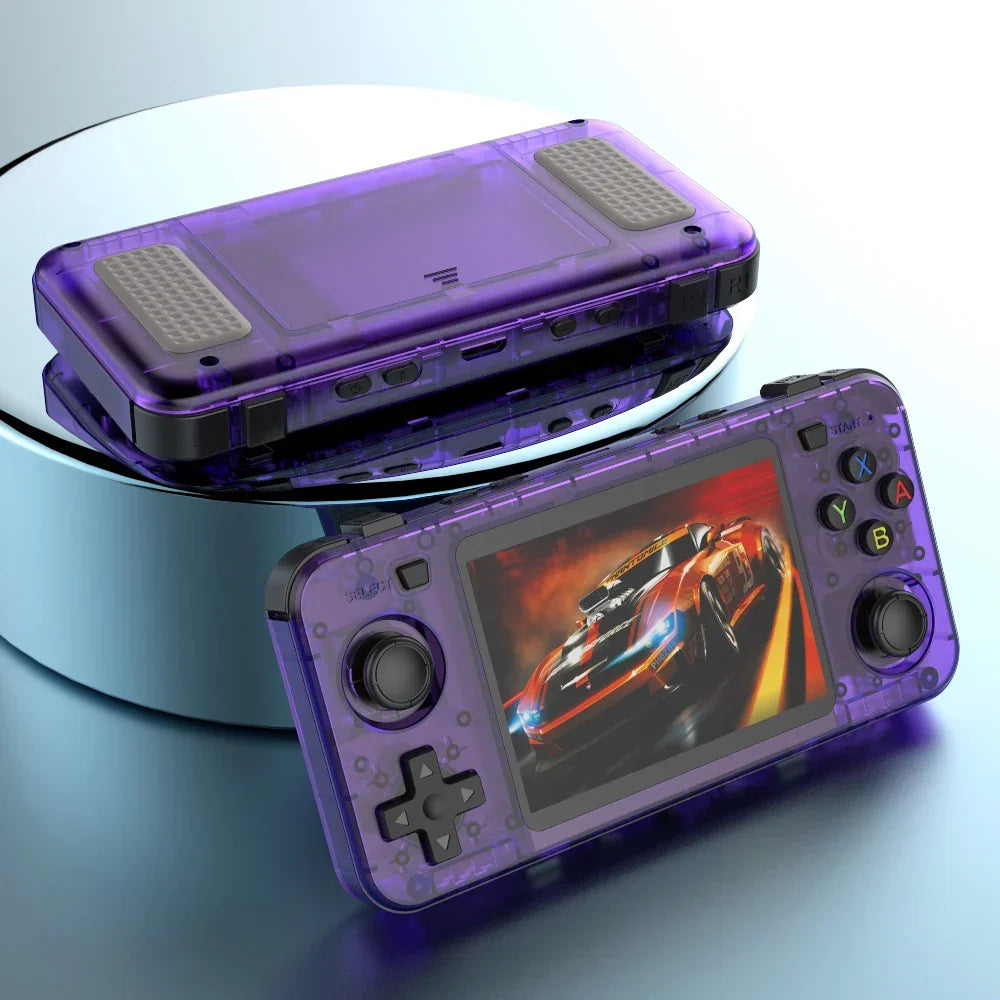 New R36H Game Console R36S Horizontal Retro Handheld Consolas Open Source Portable Pocket Video Player 64GB 3.5 Inch Boys Gifts
