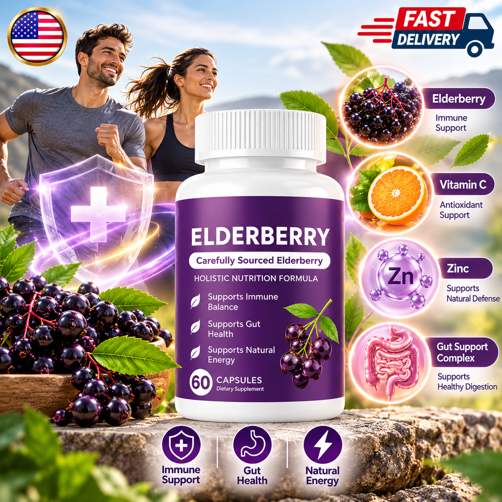 (BUY 1 GET 2) Elderberry Gut Support Complex - Organic Black Elderberry Soft Capsules case