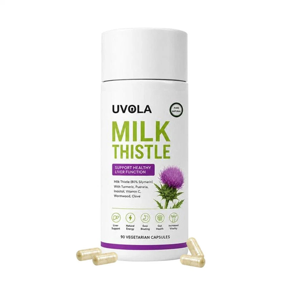 1-3PCS  Milk Thistle Supplement,80% Silymarin Liver Support Formula,90 Capsules Serenzza