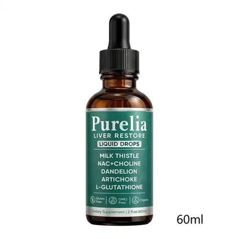 1-5PC Purelia Liver Restore Drops – Complete Liver Support Supplement 60ml - Serenzza