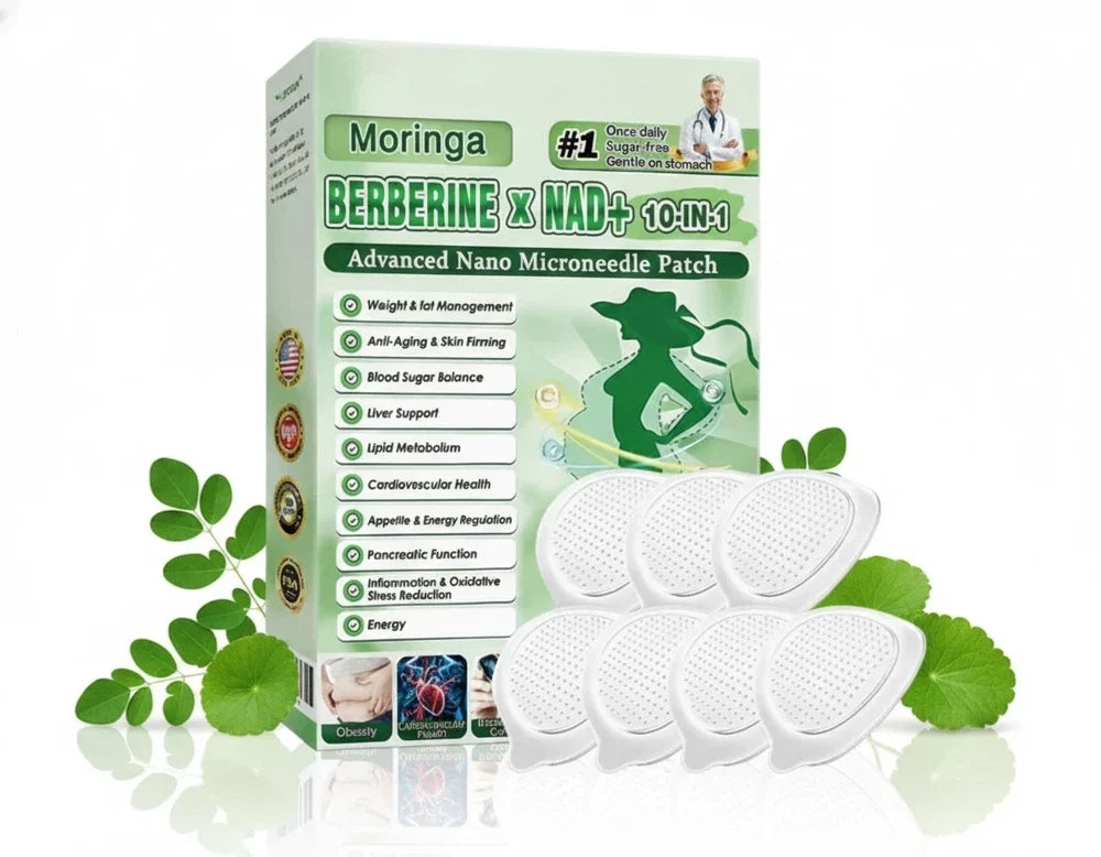 1-5Boxes Moringa Berberine NAD+ Weight Loss Patches Advanced Nano Microneedle Serenzza